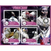 Stamps Summer Olympics in Tokyo 2020 Fencing Set 8 sheets