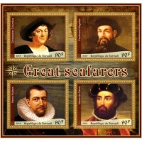 Stamps Seafarer Cook , Columbus, Magellan, Vasco da Gama  Set 8 sheets
