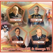 Stamps Winston Churchill and George VI Set 8 sheets