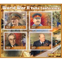 Stamps World War II  Yalta Conference Set 8 sheets