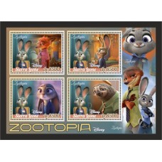 Stamps Cartoon Walt Disney Set 8 sheets