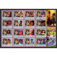 Stamps Cartoon Walt Disney Set 16 stamps