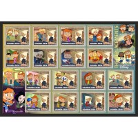 Stamps Cartoon Walt Disney Set 16 stamps