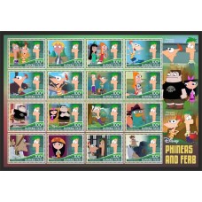 Stamps Cartoon Walt Disney Set 16 stamps