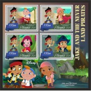 Stamps Cartoon Walt Disney Set 8 sheets