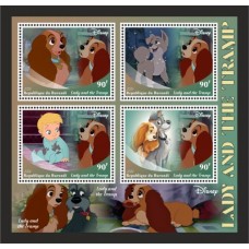 Stamps Cartoon Walt Disney Set 8 sheets