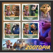 Stamps Cartoon Walt Disney Set 8 sheets