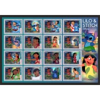 Stamps Cartoon Walt Disney Set 16 stamps