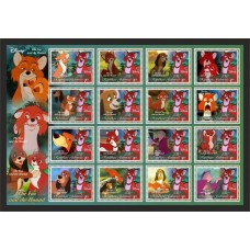 Stamps Cartoon Walt Disney Set 16 stamps