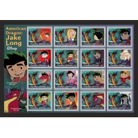 Stamps Cartoon Walt Disney Set 1 sheets