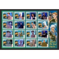 Stamps Cartoon Walt Disney Set 16 stamps