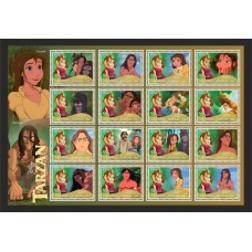 Stamps Cartoon Walt Disney Set 16 stamps