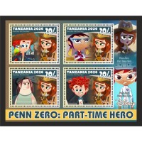 Stamps Cartoon Walt Disney Set 8 sheets