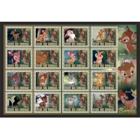 Stamps Cartoon Walt Disney Set 1 sheets