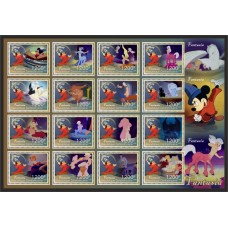Stamps Cartoon Walt Disney Set 1 sheets