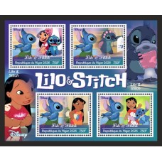 Stamps Cartoon Walt Disney Set 8 sheets