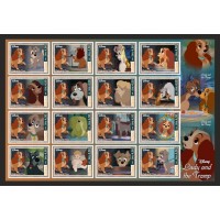 Stamps Cartoon Walt Disney Set 1 sheets