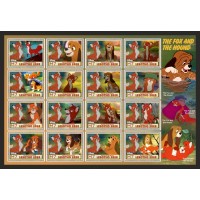 Stamps Cartoon Walt Disney Set 1 sheets