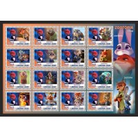 Stamps Cartoon Walt Disney Set 1 sheets