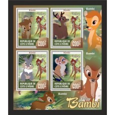 Stamps Cartoon Walt Disney Set 8 sheets