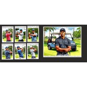 Stamps Sport Golf Set  1 block 6 stamps