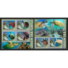 Stamps Fauna Sea Turtles Set 2 sheets