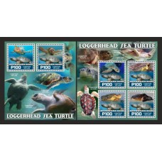 Stamps Fauna Sea Turtles Set 2 sheets