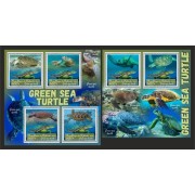 Stamps Fauna Sea Turtles Set 2 sheets