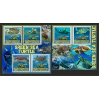 Stamps Fauna Sea Turtles Set 2 sheets