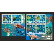 Stamps Fauna Sea Turtles Set 2 sheets Stamps Fauna Sea Turtles Set 2 sheets