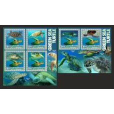 Stamps Fauna Sea Turtles Set 2 sheets