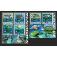 Stamps Fauna Sea Turtles Set 2 sheets