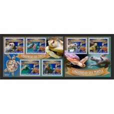 Stamps Fauna Sea Turtles Set 2 sheets