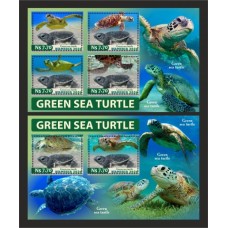 Stamps Fauna Sea Turtles Set 2 sheets