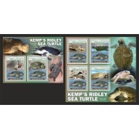 Stamps Fauna Sea Turtles Set 2 sheets