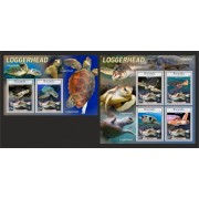 Stamps Fauna Sea Turtles Set 2 sheets