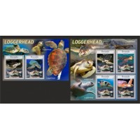 Stamps Fauna Sea Turtles Set 2 sheets