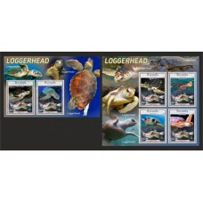Stamps Fauna Sea Turtles Set 2 sheets Stamps Fauna Sea Turtles Set 2 sheets