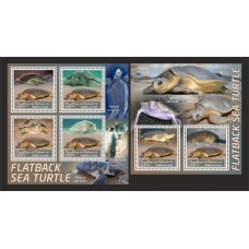 Stamps Fauna Sea Turtles Set 2 sheets