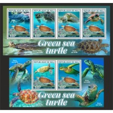 Stamps Fauna Sea Turtles Set 2 sheets