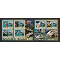 Stamps Fauna Sea Turtles Set 2 sheets
