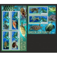 Stamps Fauna Sea Turtles Set 2 sheets