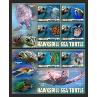 Stamps Fauna Sea Turtles Set 2 sheets Stamps Fauna Sea Turtles Set 2 sheets
