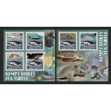 Stamps Fauna Sea Turtles Set 2 sheets