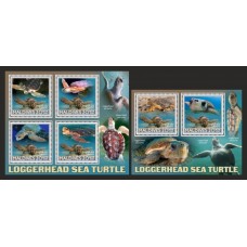 Stamps Fauna Sea Turtles Set 2 sheets Stamps Fauna Sea Turtles Set 2 sheets