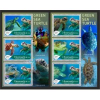 Stamps Fauna Sea Turtles Set 2 sheets