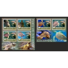 Stamps Fauna Sea Turtles Set 2 sheets