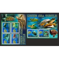 Stamps Fauna Sea Turtles Set 2 sheets
