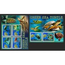 Stamps Fauna Sea Turtles Set 2 sheets