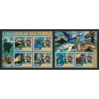 Stamps Fauna Sea Turtles Set 2 sheets